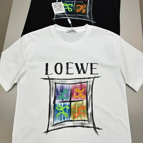 売上総額１位！ロエベ コットンワイドTシャツ 偽物 log30726